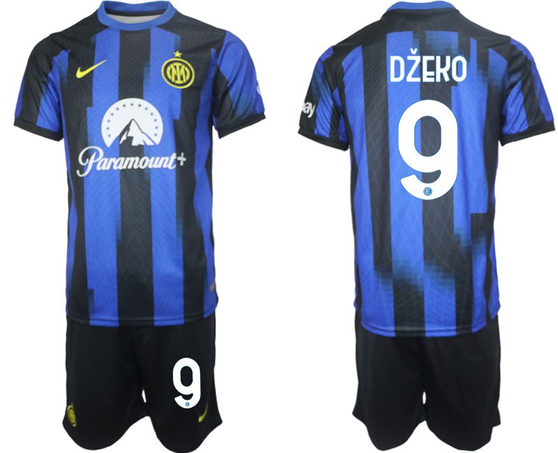 Men 2023-2024 Club Inter Milan home blue #9 Soccer Jersey->inter milan jersey->Soccer Club Jersey